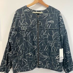 Eve Gravel black and white pattern light jacket